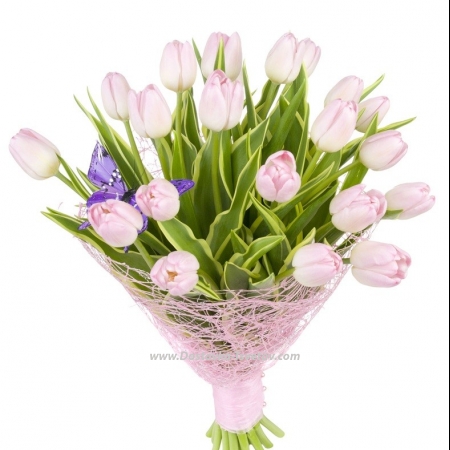 Bouquet of pink tulips "Alla"