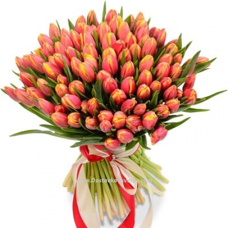 Bright bouquet of tulips "Aragon"