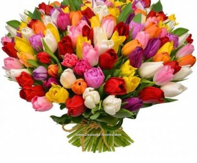 Variegated bouquet "Multicolored" - photo #3