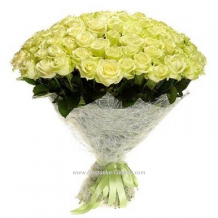 Bouquet of white roses "Alley of Love"