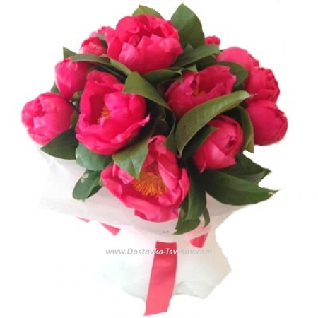 Pink bouquet "Peony for the Goddess"