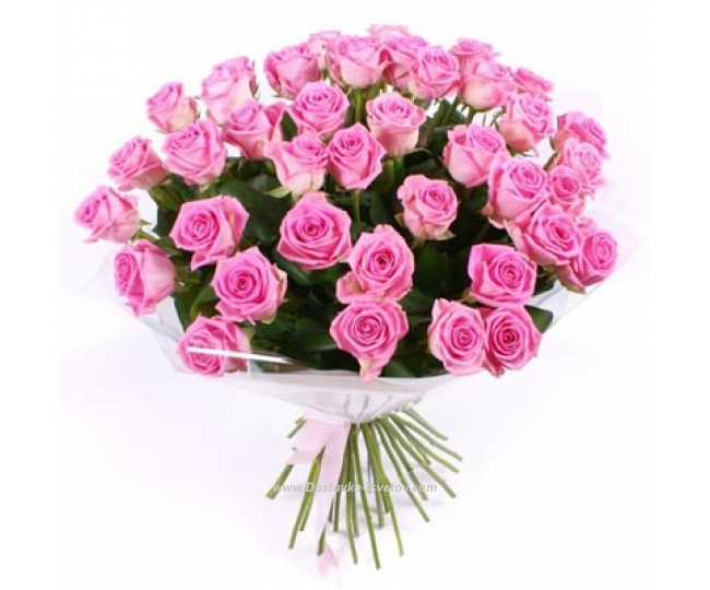Bouquet of pink roses "Chaika"