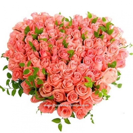 Pink roses "Heart of Love"