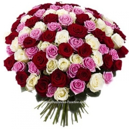 Bouquet of 101 roses mix "Rainbow of Feelings"