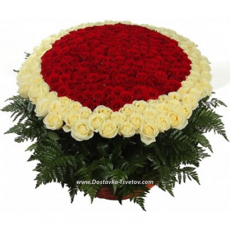 Basket of roses "Smile of the Beloved"