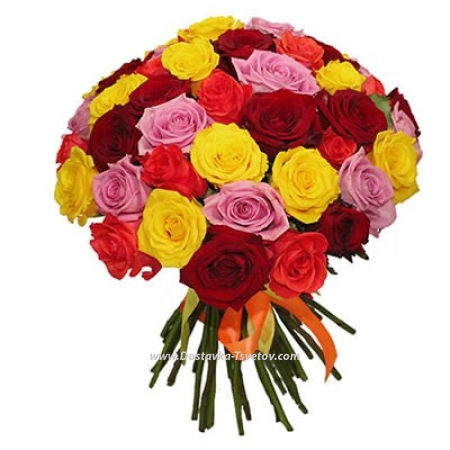 Bouquet of colorful roses "Sambo"