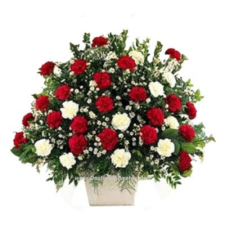 Carnations in the basket "Fantasy "