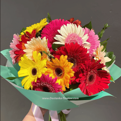 Multicolored gerberas "Hope"