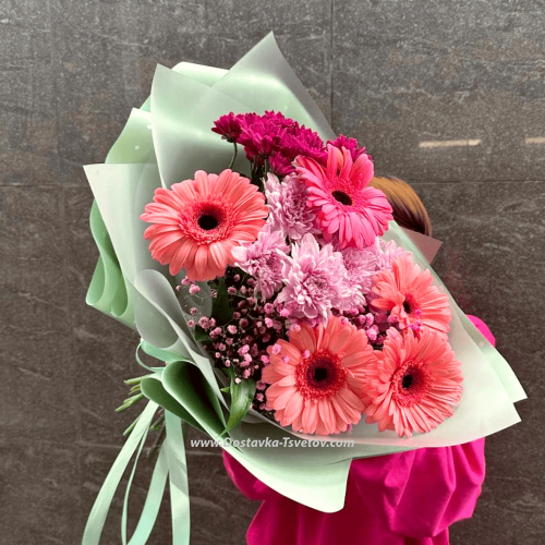 Bouquet of gerberas "Pink Mood"