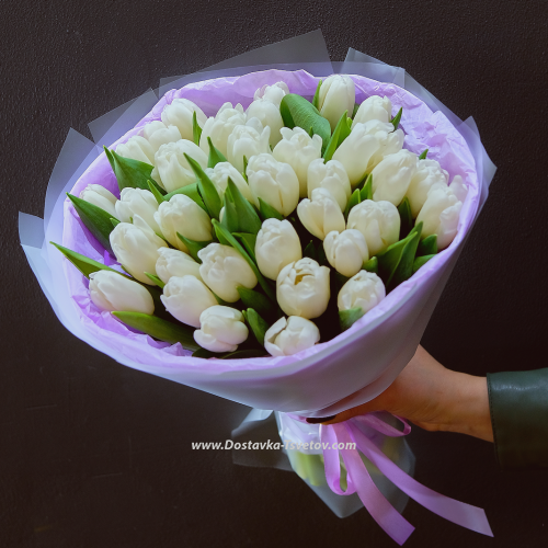 White tulips "Buddha"