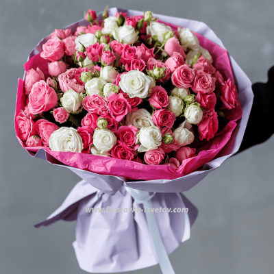 Mix of 25 bush roses "Weightlessness"