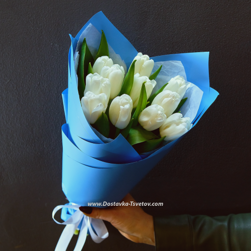 Bouquet of 11 tulips "Moon Lagoon"