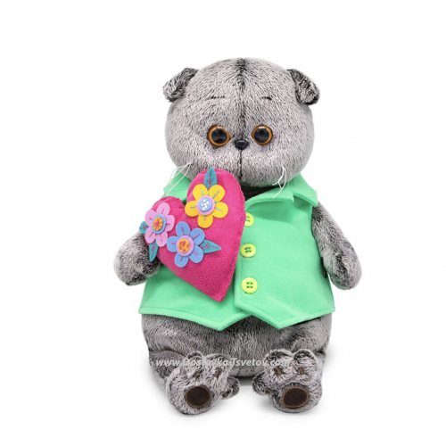Basik with a heart in a flower