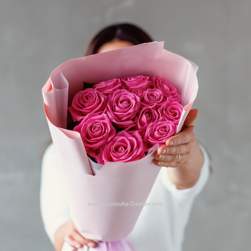 Bouquet of pink roses "Charm"