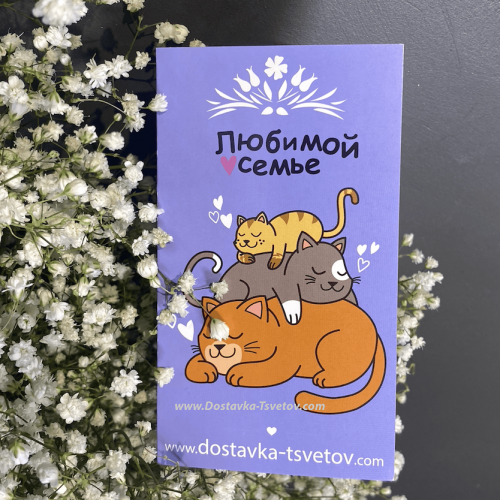 Postcard "To my beloved family"