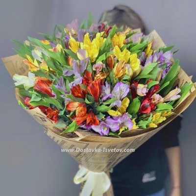 Multi-colored bouquet "Winnie-the-Pooh"