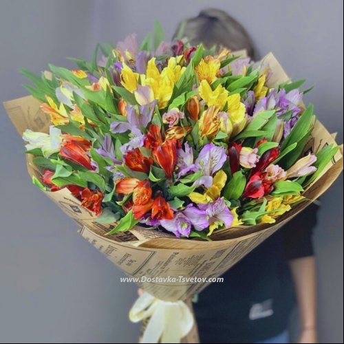 Multi-colored bouquet "Winnie-the-Pooh"