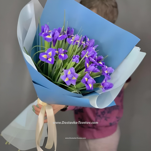 Bouquet of blue irises "Baikal"