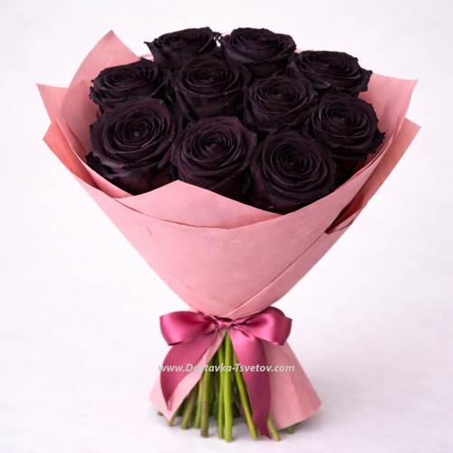 Bouquet of black roses "Synergy"