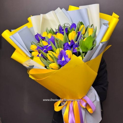 Tulips and irises "Sea Breeze"