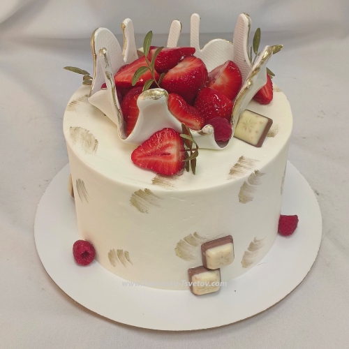 Author's cake "Pistachio-raspberry"