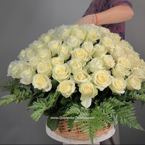 51 Roses in a basket "Agent 007"