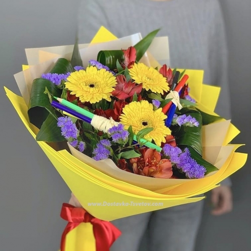 Mixed bouquet "First grader"