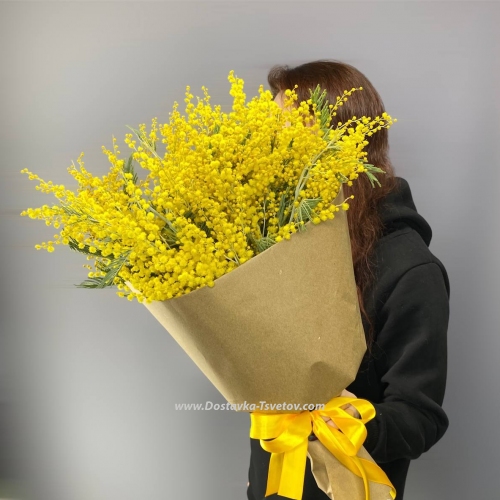 Bouquet "Mimosa in craft"