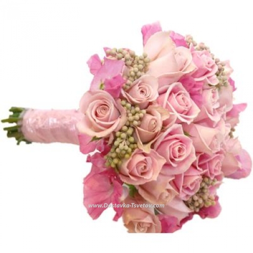 Bouquet of the bride "Rose Quartz"