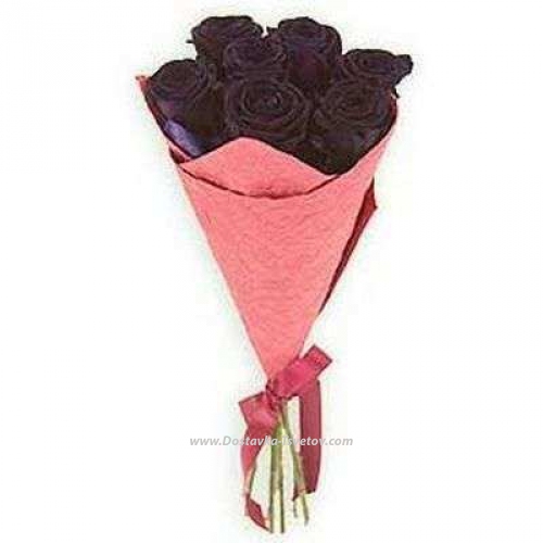 Bouquet of black roses "Synergy"