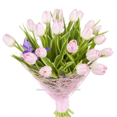 Bouquet of pink tulips "Alla"