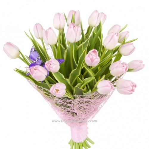 Bouquet of pink tulips "Alla"