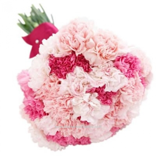 Delicate bouquet of carnations "Marseille"
