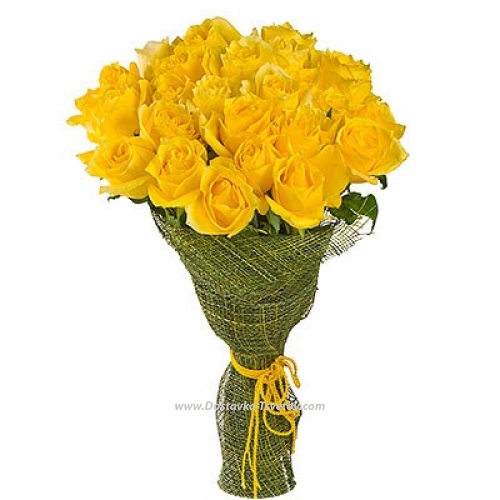 Yellow roses "Warmth of Summer"